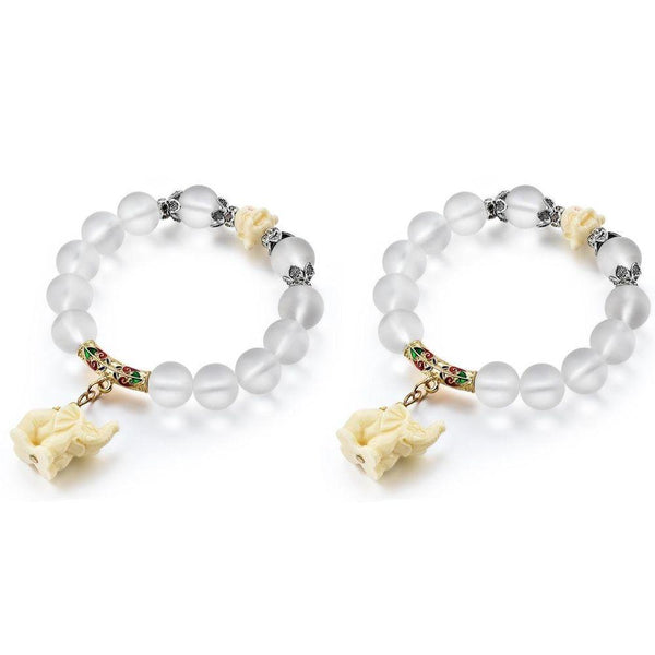 2 Sets of Lucky Elephant Beaded Bracelet