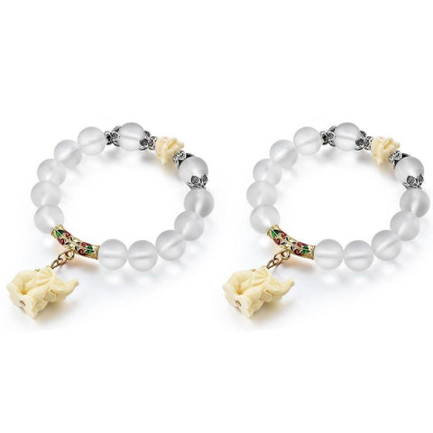 2 Sets of Lucky Elephant Beaded Bracelet