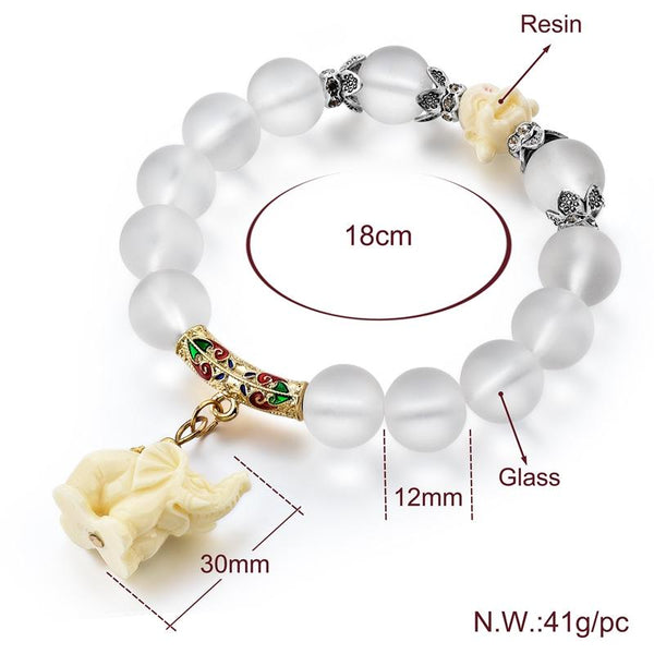 2 Sets of Lucky Elephant Beaded Bracelet
