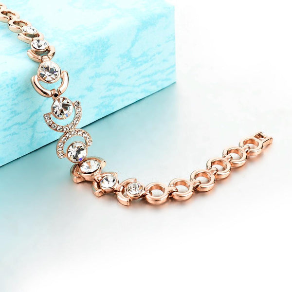 2 Sets of Rose Gold and Ice Bracelet