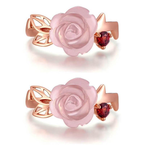 2 Sets of Rose Romance Ring