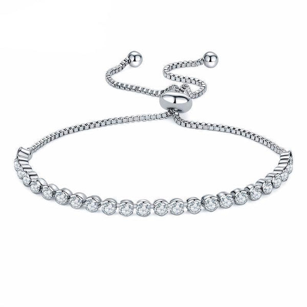 2 sets of Rhinestone Adjustable Tennis Bracelet