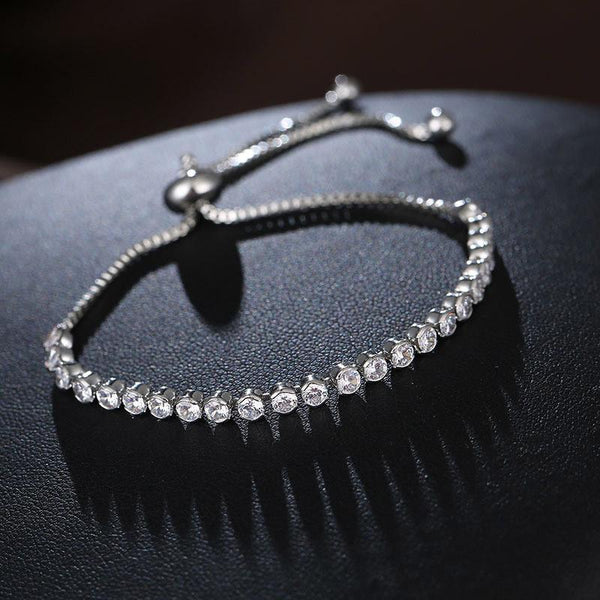 2 sets of Rhinestone Adjustable Tennis Bracelet